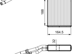 Schimbator de caldura incalzire habitaclu VALEO 811515