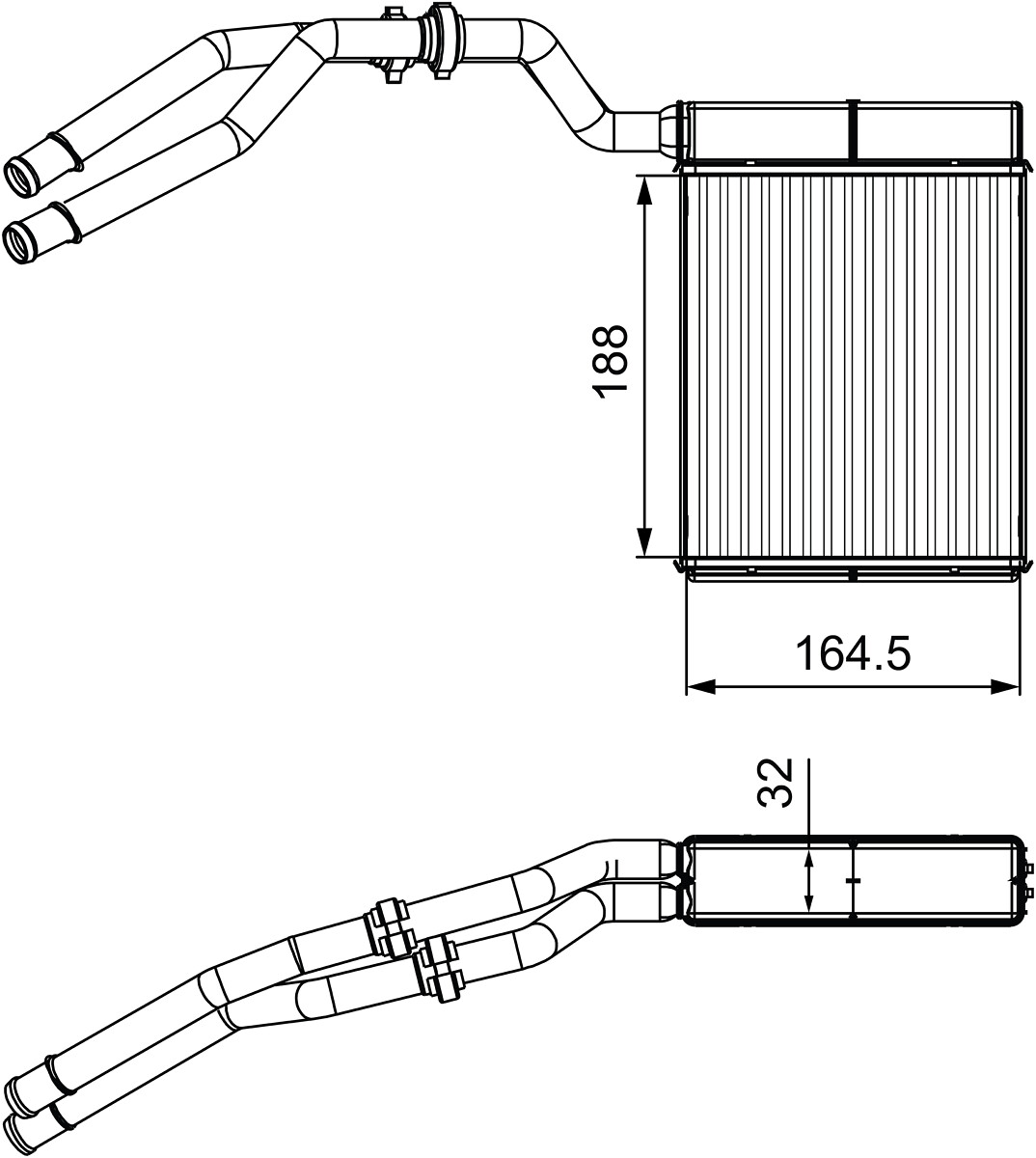 Schimbator de caldura incalzire habitaclu VALEO 811515