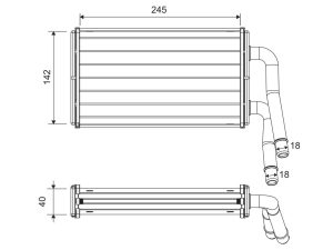 Schimbator de caldura incalzire habitaclu VALEO 811599 – FORD | AutoRival