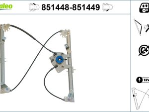 Mecanism actionare geam VALEO 851448