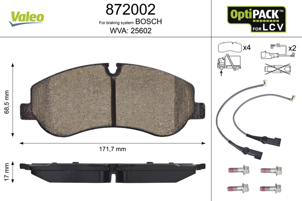 Set placute frana VALEO 872002