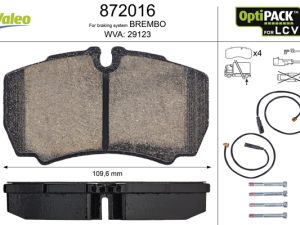 Set placute frana VALEO 872016 – FORD | AutoRival