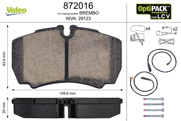 Set placute frana VALEO 872016 – FORD | AutoRival