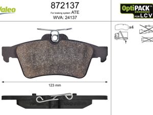 Set placute frana VALEO 872137 – FORD | AutoRival
