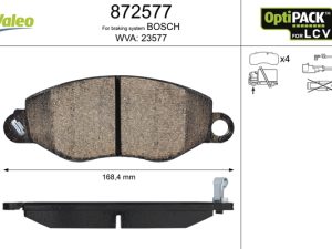 Set placute frana VALEO 872577