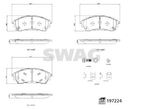 Set placute frana SWAG 33 11 2511 – FORD | AutoRival