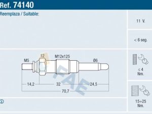 Bujie incandescenta FAE 74140 – FORD | AutoRival
