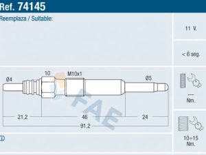 Bujie incandescenta FAE 74145 – FORD | AutoRival