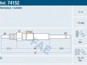 Bujie incandescenta FAE 74152 – FORD | AutoRival