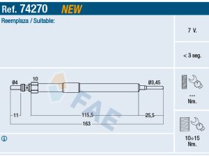 Bujie incandescenta FAE 74270 – FORD | AutoRival