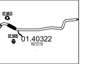Racord evacuare MTS 01.40322 – FORD | AutoRival