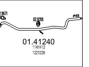 Racord evacuare MTS 01.41240 – FORD | AutoRival
