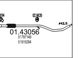 Racord evacuare MTS 01.43056 – FORD | AutoRival