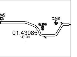 Racord evacuare MTS 01.43085 – FORD | AutoRival