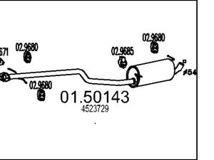Toba esapamet intermediara MTS 01.50143 – FORD | AutoRival