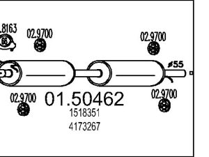 Toba esapamet intermediara MTS 01.50462 – FORD | AutoRival