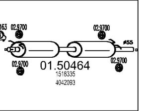 Toba esapamet intermediara MTS 01.50464 – FORD | AutoRival