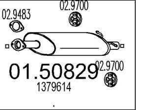 Toba esapamet intermediara MTS 01.50829 – FORD | AutoRival