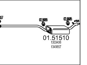 Toba esapamet intermediara MTS 01.51510 – FORD | AutoRival