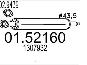 Toba esapamet intermediara MTS 01.52160 – FORD | AutoRival
