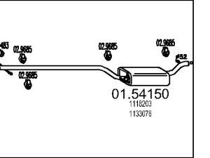 Toba esapamet intermediara MTS 01.54150 – FORD | AutoRival