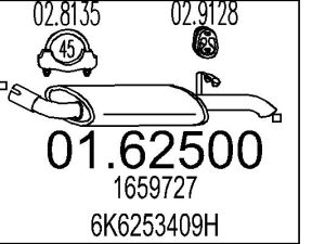 Toba esapament finala MTS 01.62500 – FORD | AutoRival