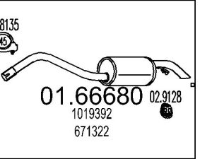 Toba esapament finala MTS 01.66680 – FORD | AutoRival