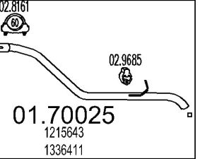Racord evacuare MTS 01.70025 – FORD | AutoRival