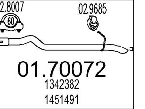 Racord evacuare MTS 01.70072 – FORD | AutoRival