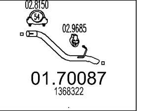 Racord evacuare MTS 01.70087 – FORD | AutoRival