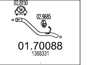 Racord evacuare MTS 01.70088 – FORD | AutoRival