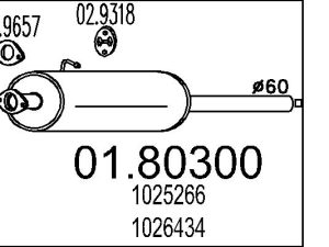 Toba esapamet intermediara MTS 01.80300 – FORD | AutoRival