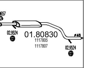 Toba esapamet intermediara MTS 01.80830 – FORD | AutoRival