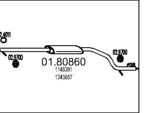 Toba esapamet intermediara MTS 01.80860 – FORD | AutoRival