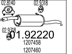 Toba esapament finala MTS 01.92220 – FORD | AutoRival
