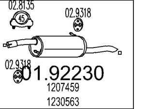 Toba esapament finala MTS 01.92230 – FORD | AutoRival