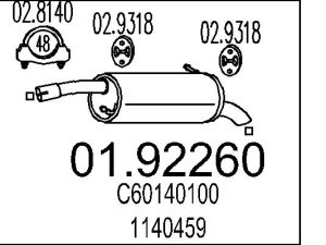 Toba esapament finala MTS 01.92260 – FORD | AutoRival