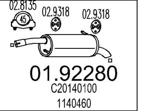 Toba esapament finala MTS 01.92280 – FORD | AutoRival