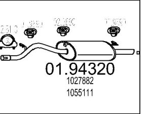 Toba esapament finala MTS 01.94320 – FORD | AutoRival