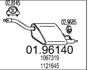 Toba esapament finala MTS 01.96140 – FORD | AutoRival