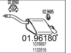 Toba esapament finala MTS 01.96180 – FORD | AutoRival