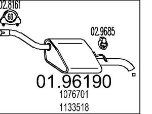 Toba esapament finala MTS 01.96190 – FORD | AutoRival
