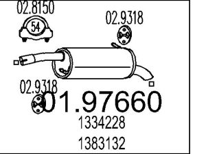 Toba esapament finala MTS 01.97660 – FORD | AutoRival