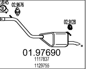 Toba esapament finala MTS 01.97690 – FORD | AutoRival