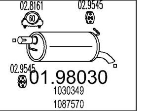 Toba esapament finala MTS 01.98030 – FORD | AutoRival