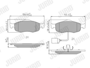 Set placute frana JURID 571522J – FORD | AutoRival