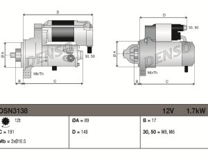 Electromotor DENSO DSN3138 – FORD | AutoRival