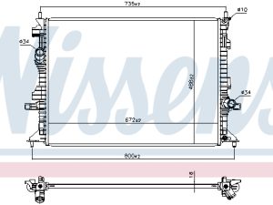 Radiator racire motor NISSENS 606908 – FORD | AutoRival