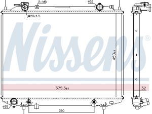 Radiator racire motor NISSENS 68535 – FORD | AutoRival