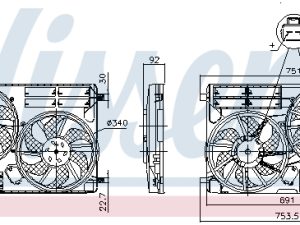 Ventilator radiator NISSENS 850096 – FORD | AutoRival